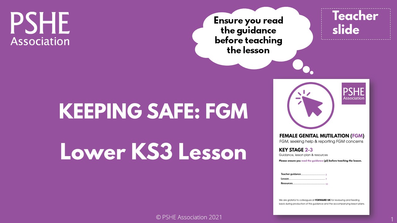 Keeping safe FGM lesson plans